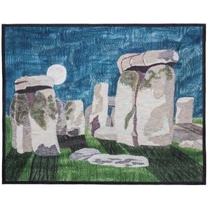 MOONRISE, SALISBURY - original mixed media textile wall hanging - New